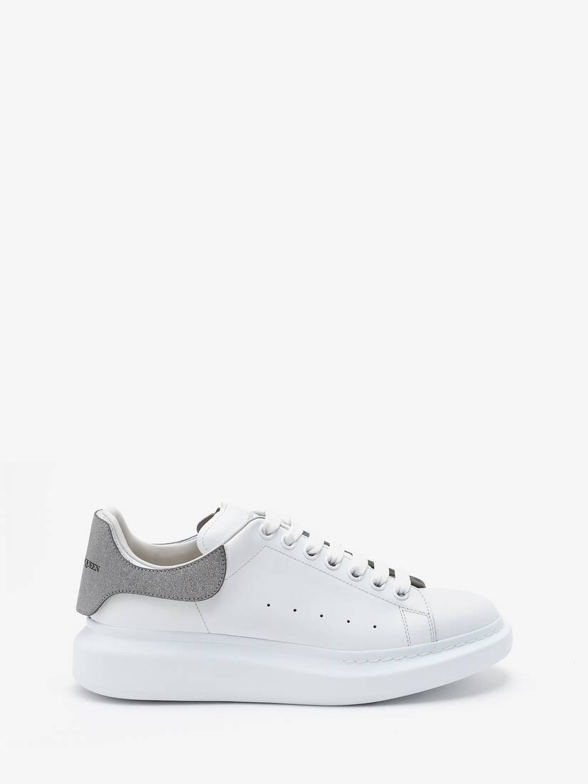 Zapatillas Alexander McQueen Oversized Hombre - Blancos/Plateados - Mexico 409-AUGWOT